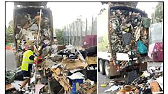  یافتن حلقه ازدواج در میان 30تن زباله+ عکس