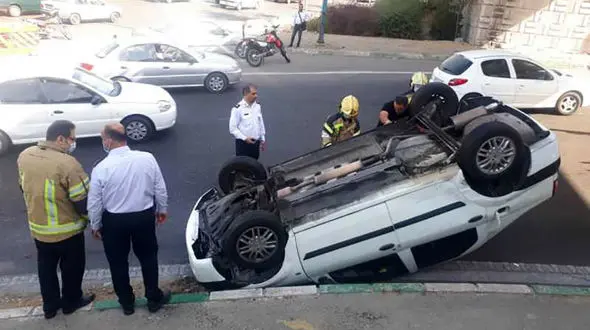 واژگونی ال نود در اتوبان ستاری 