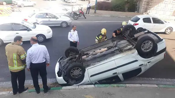 واژگونی ال نود در اتوبان ستاری 