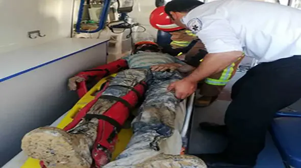 عملیات نفسگیر  آتش نشانان/ نجات معجزه آسای مرد مازنی+ عکس ها