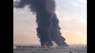 ببینید/ آتش سوزی در پالایشگاه نفت اربیل /  مخزن سوخت
