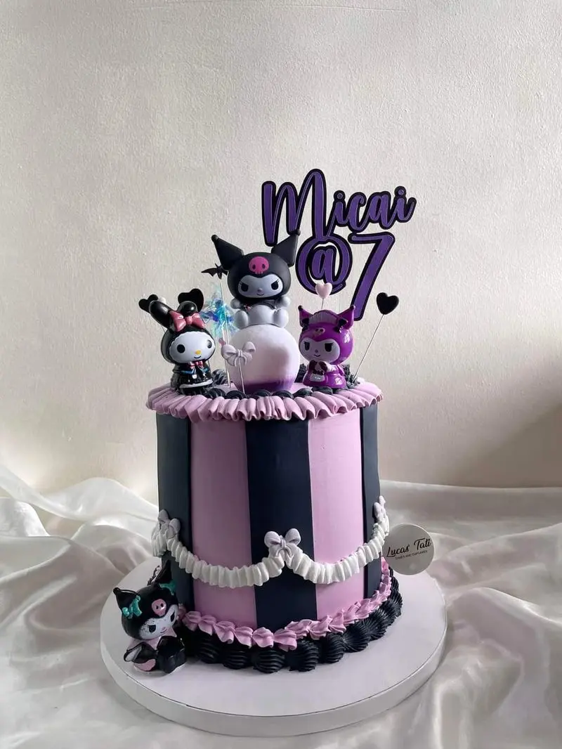 کیک تولد کرومی ساده