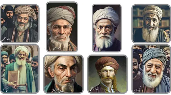 چهره‌ شاعران معروف با هوش مصنوعی زنده شد؛ حافظ و شهریار چه می‌ کردند؟ + فیلم