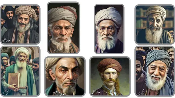 چهره‌ شاعران معروف با هوش مصنوعی زنده شد؛ حافظ و شهریار چه می‌ کردند؟ + فیلم