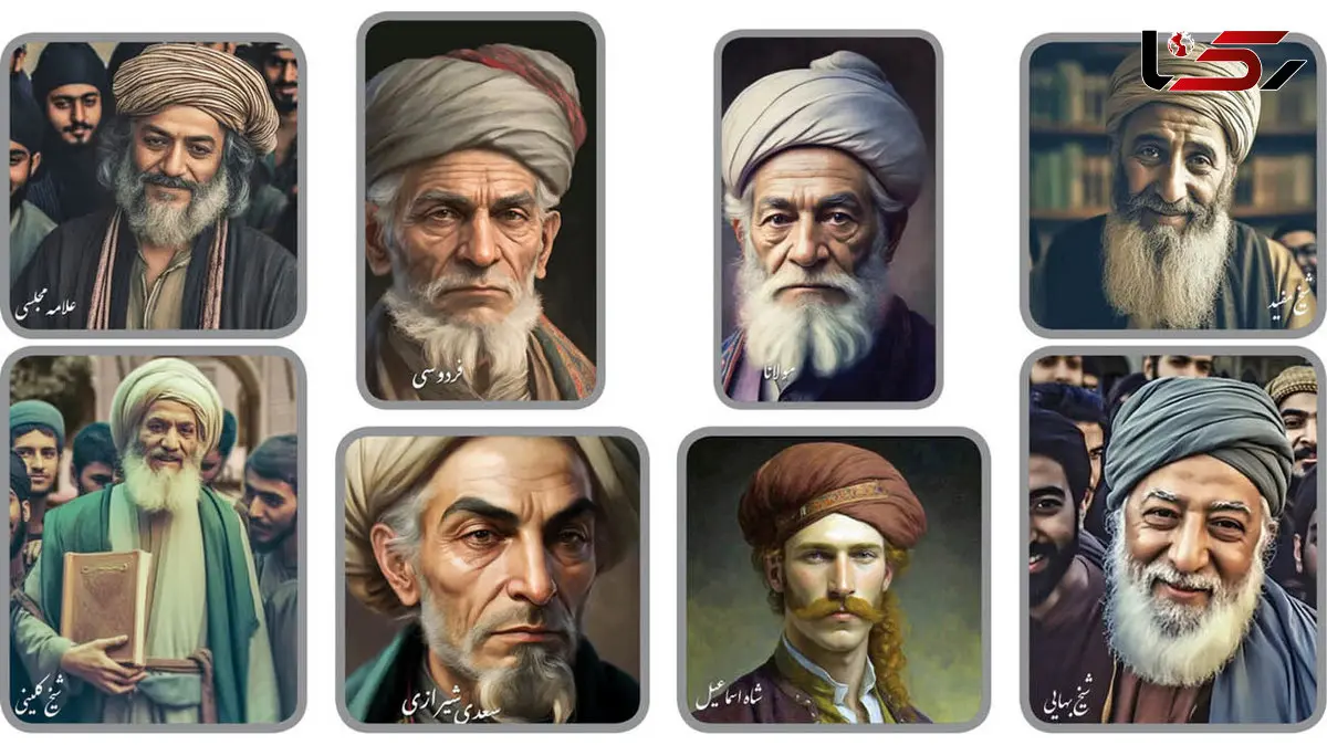 چهره‌ شاعران معروف با هوش مصنوعی زنده شد؛ حافظ و شهریار چه می‌ کردند؟ + فیلم