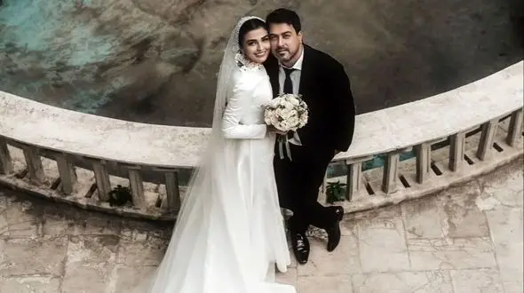 فیلم/ نگاهی به جشن عروسی باشکوه سیما خضرآبادی بازیگر سریال بچه مهندس مزین به صدای جادویی همایون شجریان