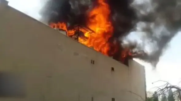 فیلم و عکس از آتش‌سوزی هولناک در اطراف میدان حر