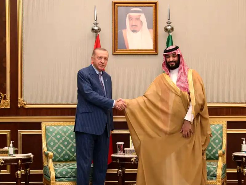 محمد بن سلمان در کتار رجب طیب ادوغان