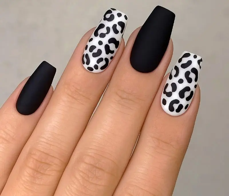 لاک پلنگی سفید و مشکی