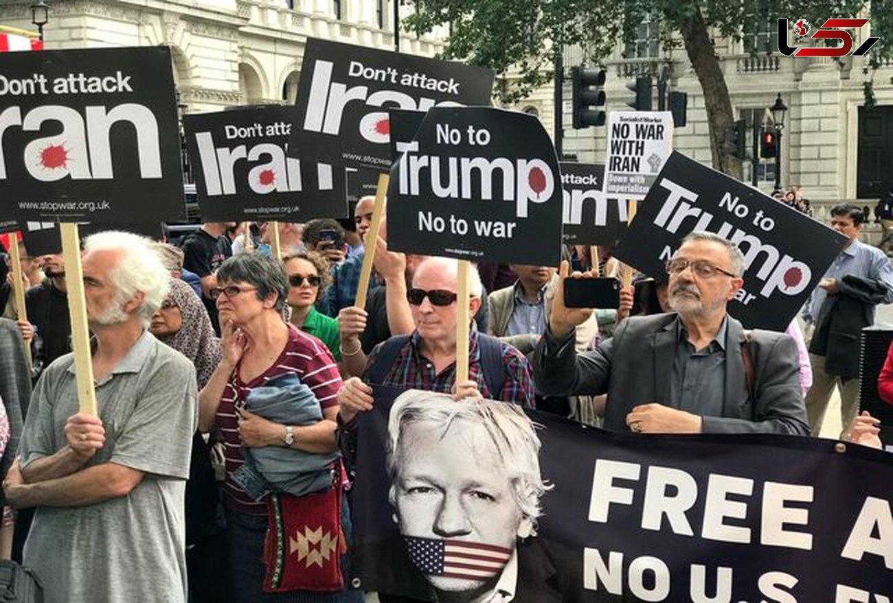 تجمع بزرگ لندنی ها به نفع ایران و بر علیه ترامپ