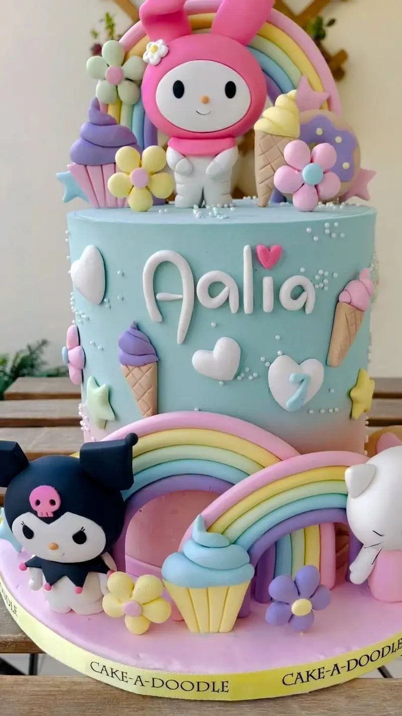 کیک تولد کرومی ساده