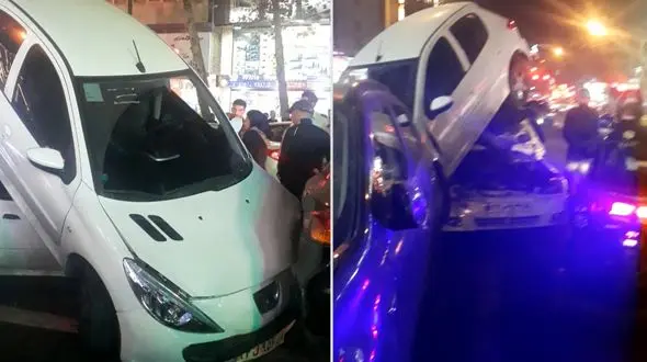 فیلم تصادف عجیب به علت سکته ی ناگهانی راننده در شریعتی تهران+ عکس