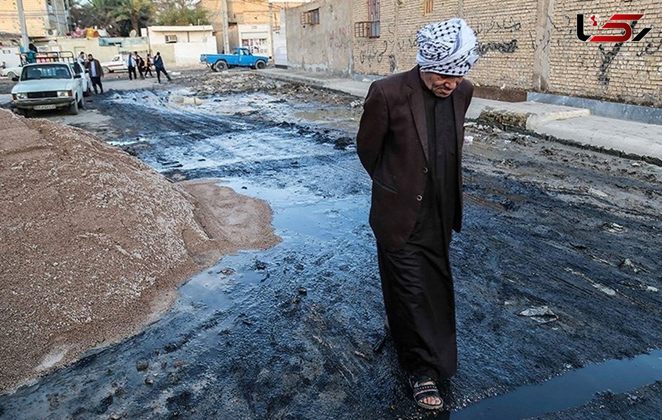 خوزستان در روزهای کرونایی آب سالم ندارد، فاضلاب خانگی هم در شهر جاری است 