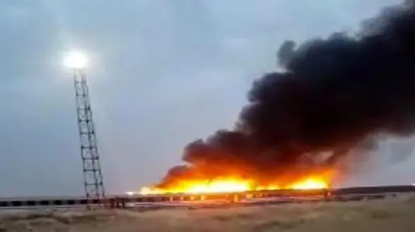 آتش سوزی در واگن‌های شرکت مسافربری رجا + عکس