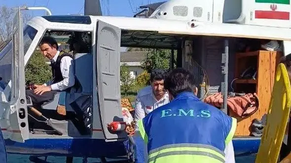 نجات جان مادر باردار با ماموریت 3 روزه هلیکوپتر اورژانس استان خوزستان