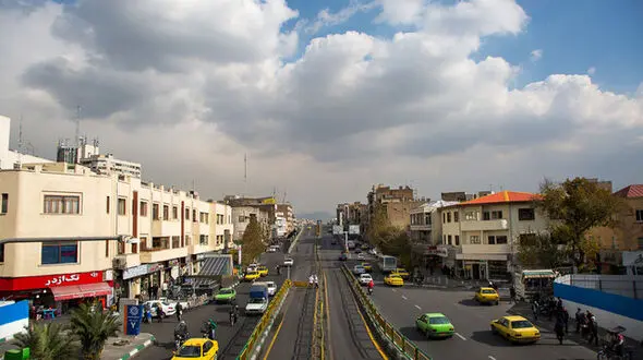 طوفان گرد و خاک و رگبار پاییزی در راه تهران