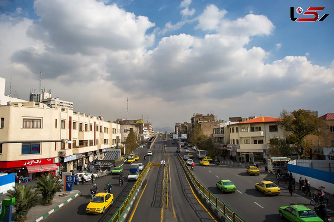 طوفان گرد و خاک و رگبار پاییزی در راه تهران