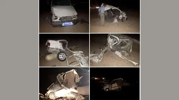 تصاویر وحشتناک پرایدی که از وسط نصف شد ! / در دیلم رخ داد