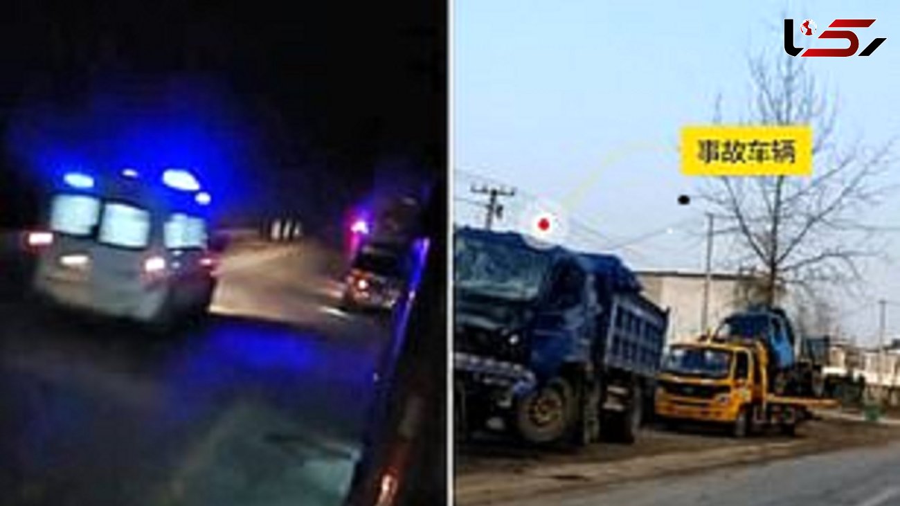 تصادف مرگبار کامیون با کاروان تشییع جنازه+ فیلم / چین