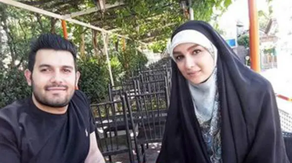 عکس متفاوت خانم مجری چادری با شوهرش !