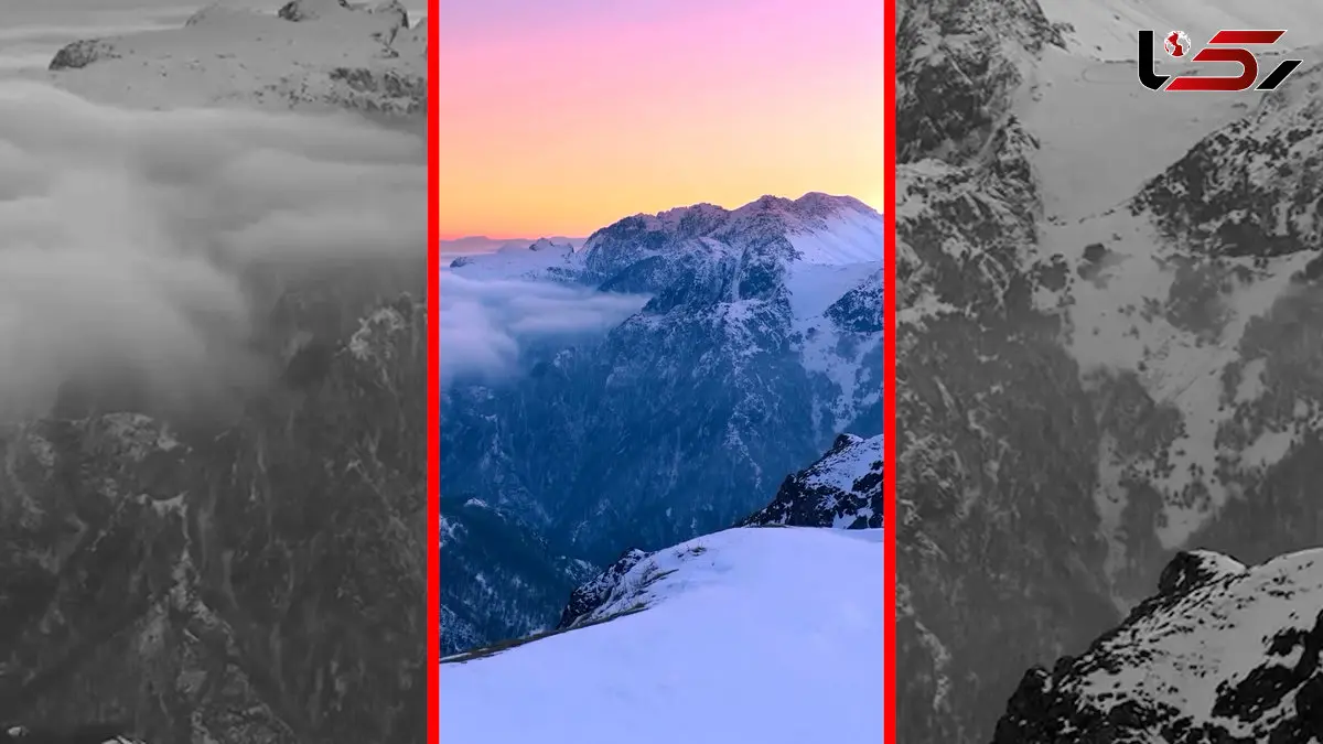 فیلم چشم انداز زمستانی کوه های اردبیل