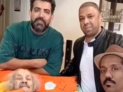 فیلم/نگاهی به چیدمان منزل دلباز و ایرانی سعید پیردوست زمانی که هنرمندان ایرانی به عیادتشان رفتند/ بوفه پر از بلور و کریستال، آشپزخانه مجهز، تخت مخصوص بیمارستان