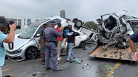 51 کشته در تصادف کامیون با چند خودرو و زیرگرفتن عابران پیاده