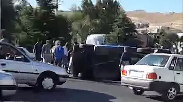 فیلم چپ کردن نیسان آبی / همه ترسیدند