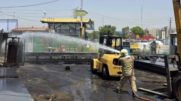 فیلم آتش سوزی بزرگ در بازار آهن تهران