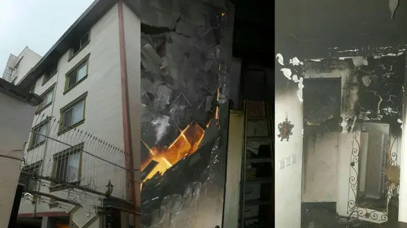 آتش سوزی صبحگاهی ساختمان 4 طبقه در دیباجی + عکس 