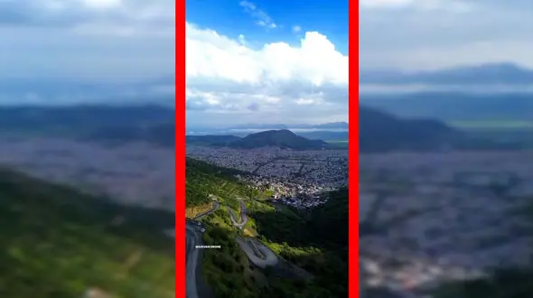 فیلم مناظر هوایی شهر زیبای مریوان