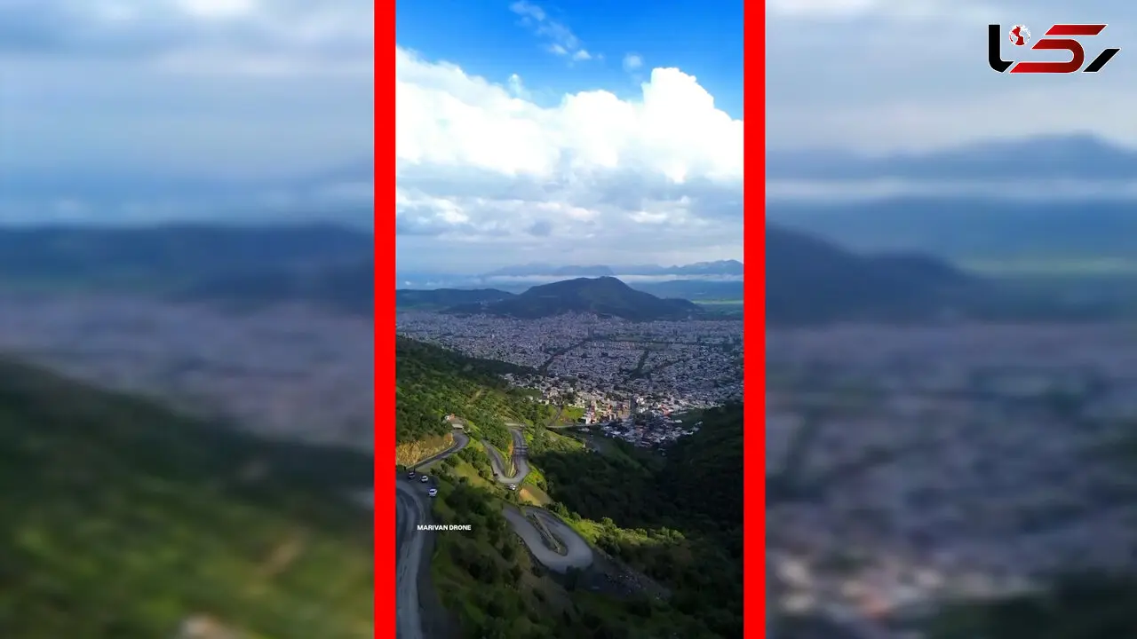 فیلم مناظر هوایی شهر زیبای مریوان
