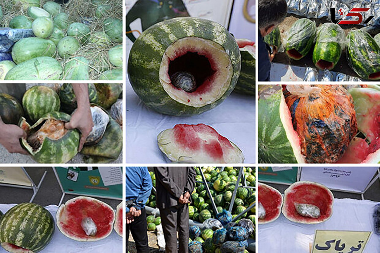 هندوانه های تریاکی در زرین دشت / پلیس فاش کرد + عکس