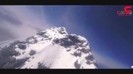 حرکت شگفت انگیز یک پهباد بر فراز کوه های برفی + فیلم