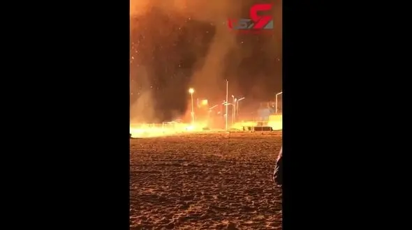 فیلم به هم ریخته شدن یک جشن به دلیل وقوع گردباد +فیلم