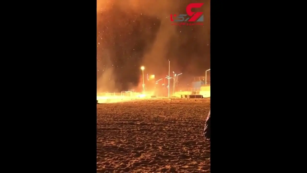 فیلم به هم ریخته شدن یک جشن به دلیل وقوع گردباد +فیلم