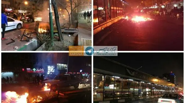 تصاویری از  وضعیت امشب در خیابان انقلاب تهران