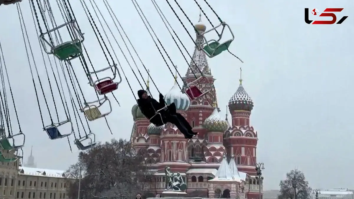 فیلم بارش شدید برف در مسکو