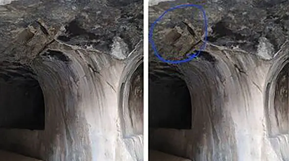 ریزش بخشی از آرامگاه اردشیر هخامنشی