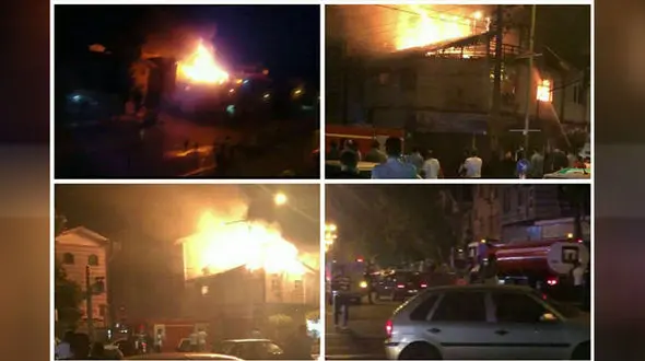 عکس های هولناک از آتش سوزی یک خانه در رشت / 3 بامداد امروز رخ داد