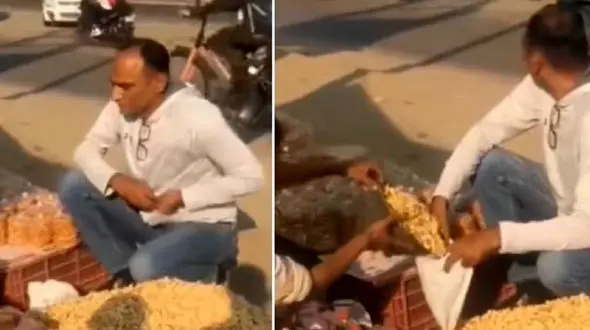 فیلم رودست خوردن سارق فریبکار در وسط خیابان / پسر دستفروش باهوش بود