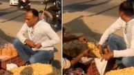 فیلم رودست خوردن سارق فریبکار در وسط خیابان / پسر دستفروش باهوش بود