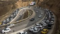 ترافیک سنگین در جاده چالوس و آزادراه تهران شمال 