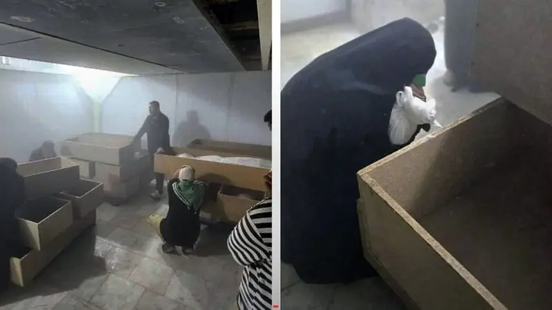 وداع خانواده های شهدا با پاره های تن فرشتگان میناب