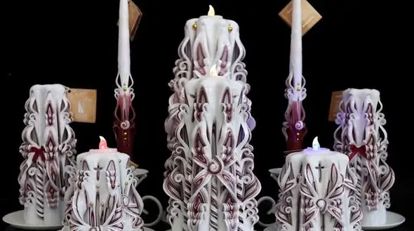 حکاکی بی نظیر روی شمع در تایلند +فیلم