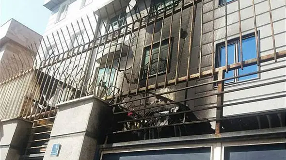 آتش سوزی آبگرمکن دیواری در منزل مسکونی 