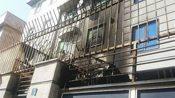 آتش سوزی آبگرمکن دیواری در منزل مسکونی 