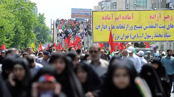 راهپیمایی با شکوه روز جهانی قدس در تهران+گزارش تصویری