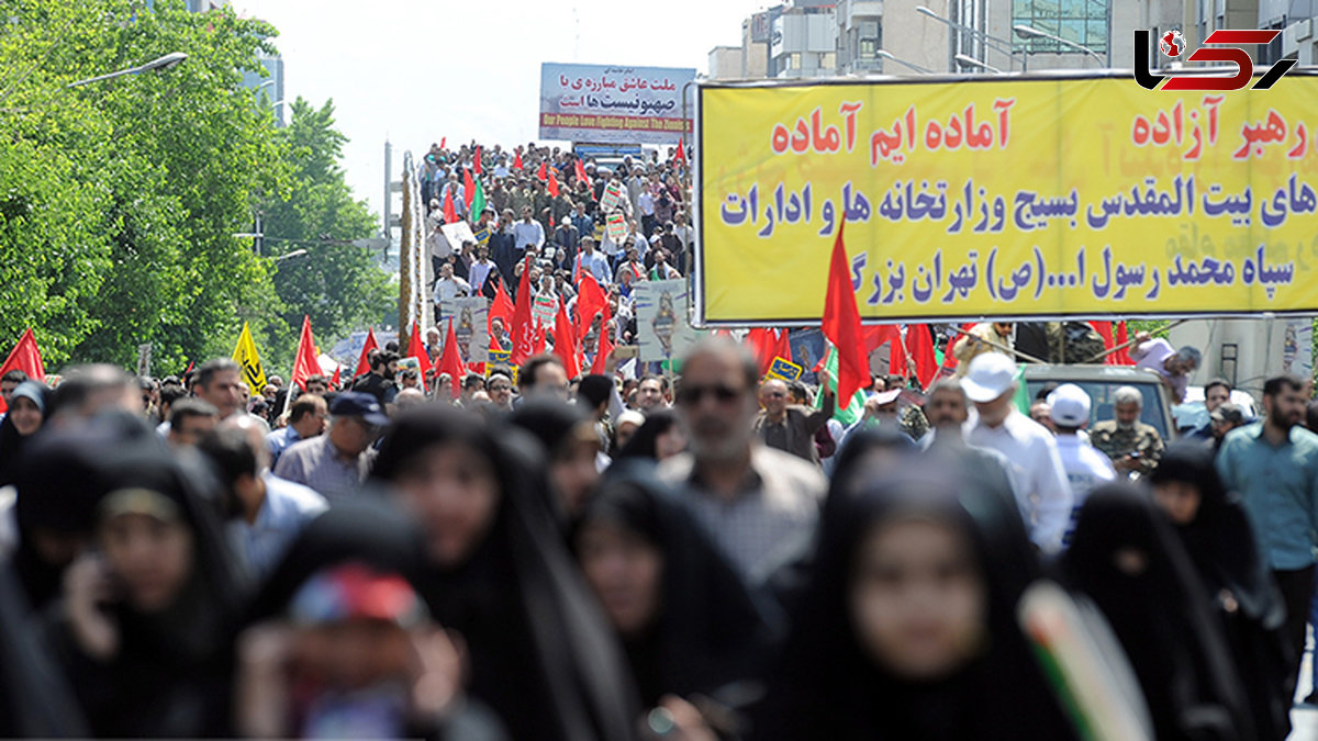 راهپیمایی با شکوه روز جهانی قدس در تهران+گزارش تصویری