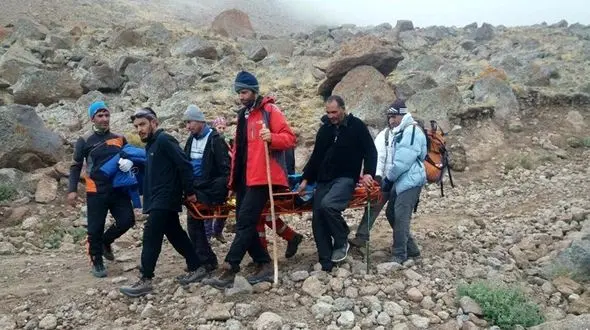 سقوط زن 42 ساله در ارتفاعات کوه سبلان + عکس